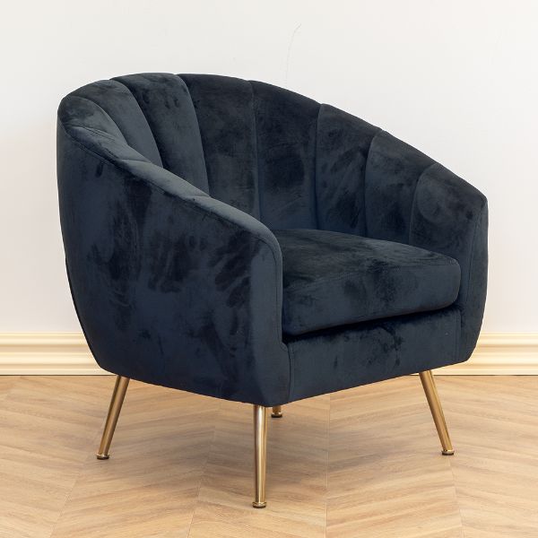 Slika Fotelja crna 75x70x77 cm