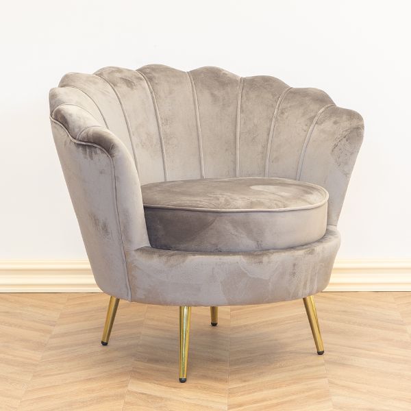 Slika Fotelja školjka braon 78x74x74 cm