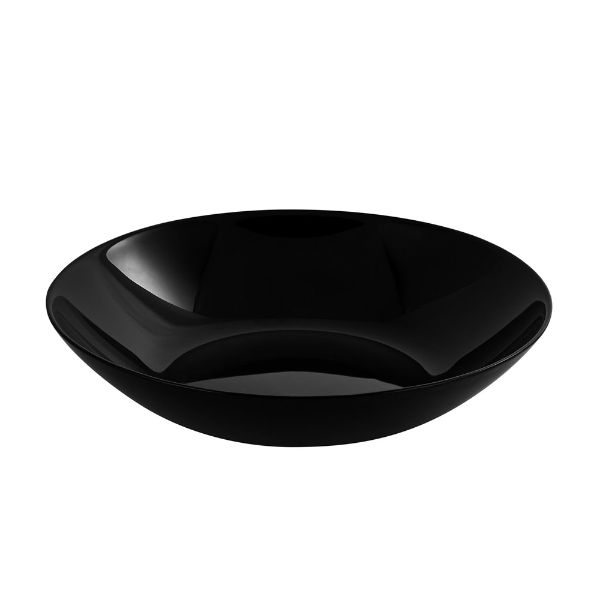 Slika Crni keramički tanjir duboki 20cm