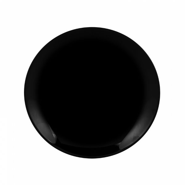 Slika Crni keramički tanjir plitki 25cm