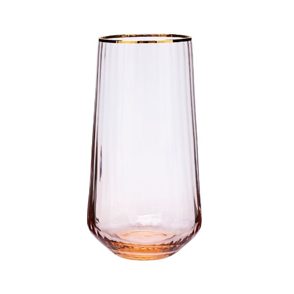 Slika Staklena čaša sa zlatnim obodom