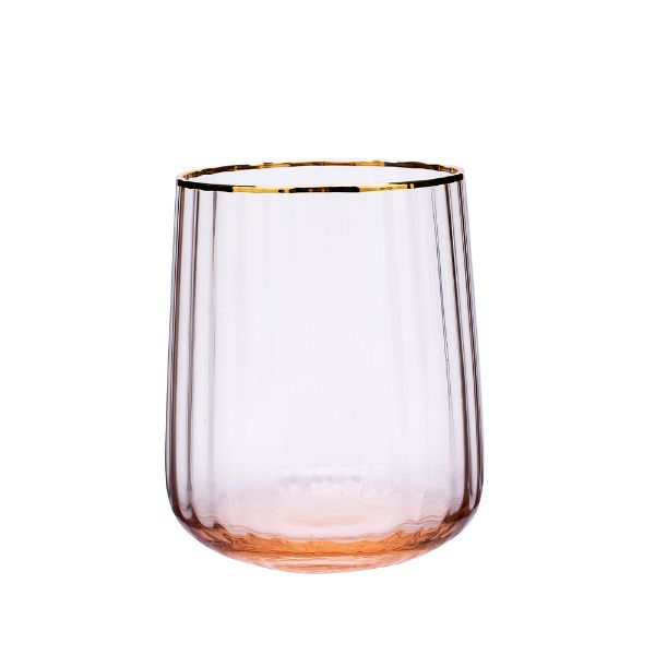 Slika Staklena čaša sa zlatnim obodom