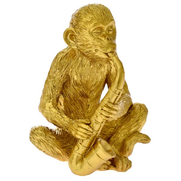 Slika Polirezin figura majmun sa saksofonom 10x8x13cm