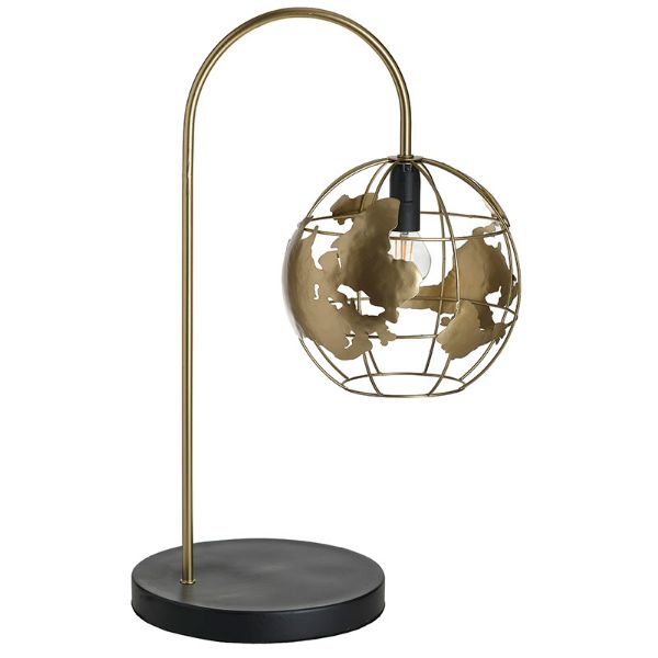 Slika Metalna stona lampa globus 40x20x50cm