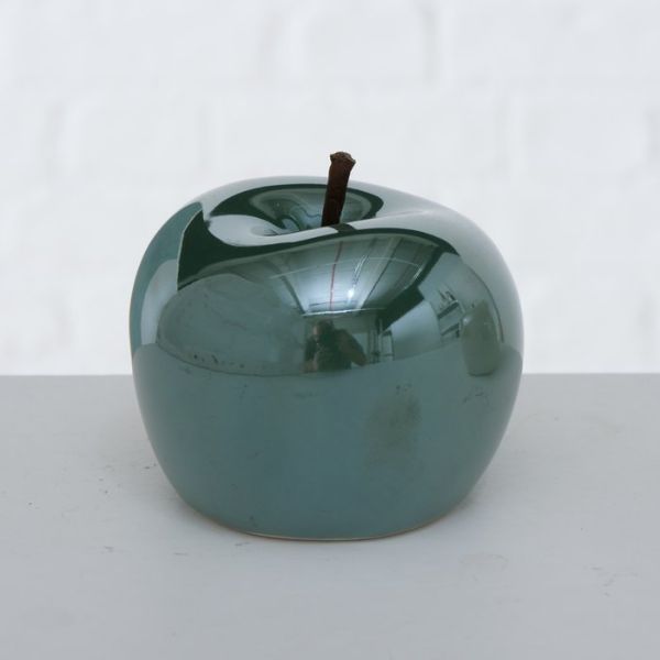Slika Porcelanska jabuka 8cm - tamno zelena