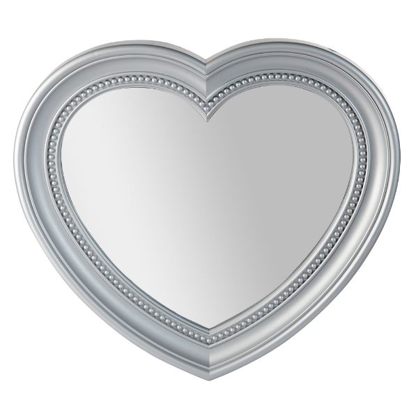 Slika Ogledalo srce srebrno