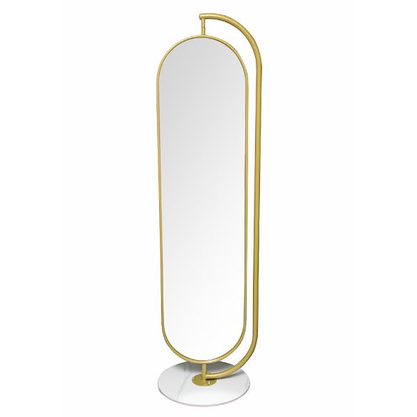 Slika Podno ogledalo sa čivilukom zlatno