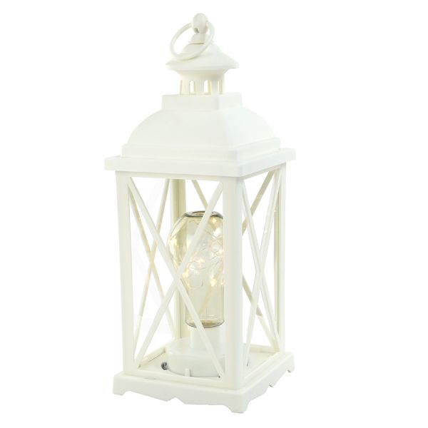 Slika Novogodišnji fenjer 30 cm beli