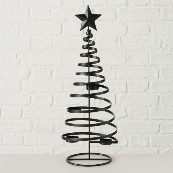 Slika Novogodišnji svećnjak jelka crni 51 cm