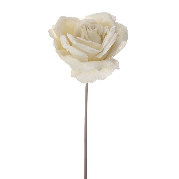 Slika novogodišnja ruža bela 10x33 cm