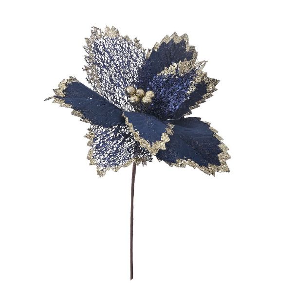 Slika novogodišnji cvet plavi 34x30 cm