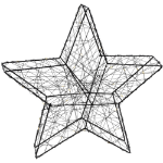 Slika Svetleća zvezda crna 30cm