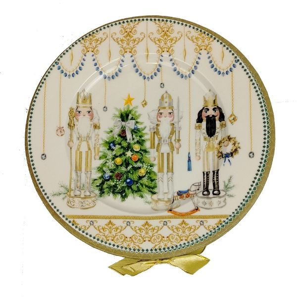 Slika SET NOVOGODIŠNJIH TANJIRA U KUTIJI 2/1 19 cm