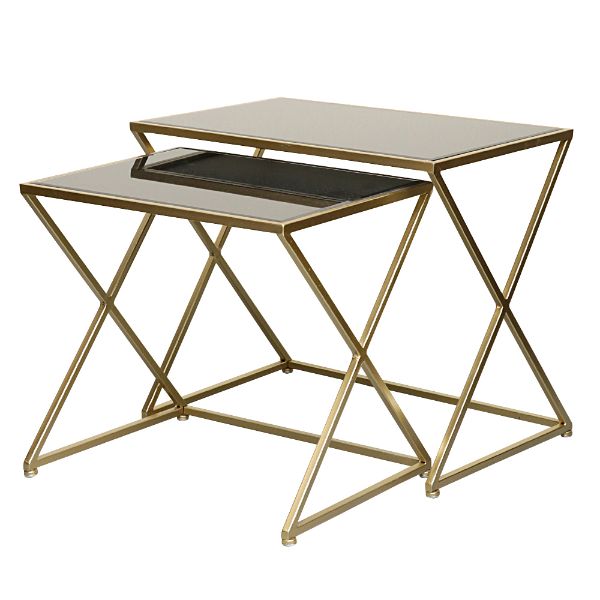 Slika Set stolova sa ogledalom 60x35x60 cm