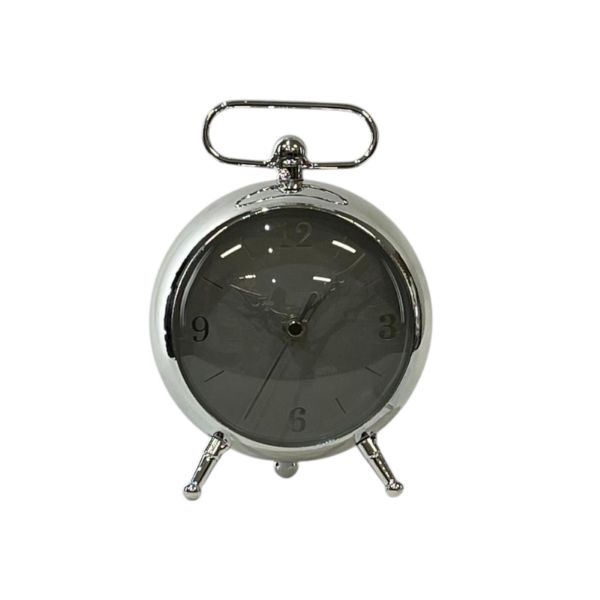 Slika Stoni srebrni sat 19x7x12 cm