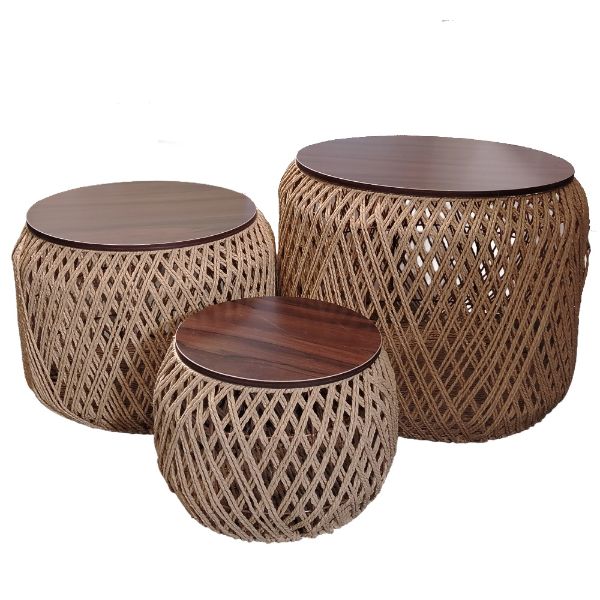 Slika Set stolova od ratana 26x32/46x52/36x42 cm