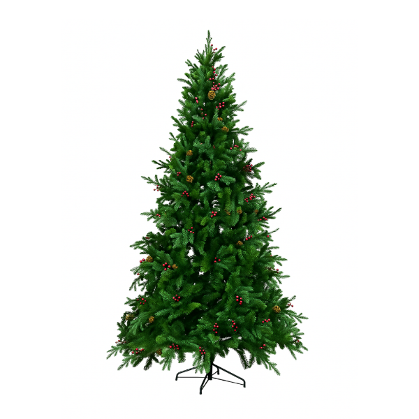 Slika Zelena jelka sa bobicama 210 cm