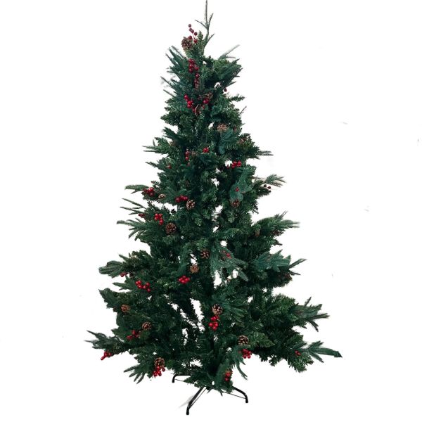 Slika Zelena jelka sa bobicama 180 cm