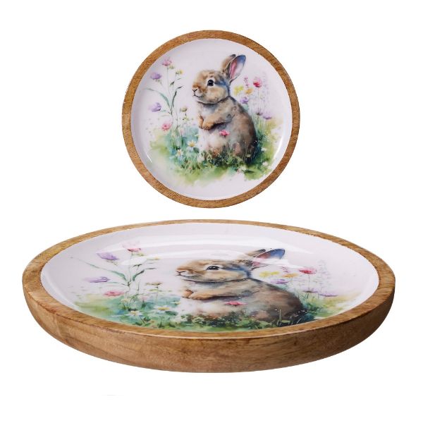 Slika USKRŠNJA DRVENA TACNA 22 CM