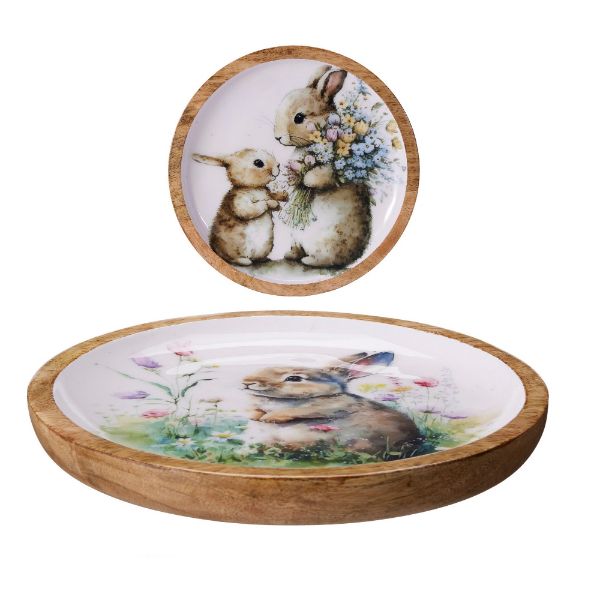 Slika USKRŠNJA DRVENA TACNA 22 CM