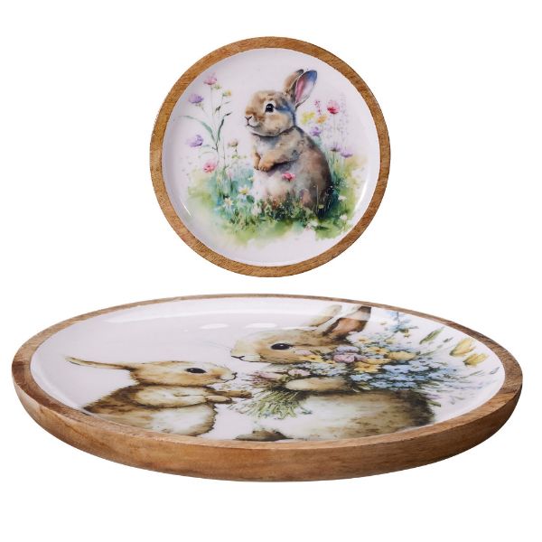 Slika USKRŠNJA DRVENA TACNA 30 CM