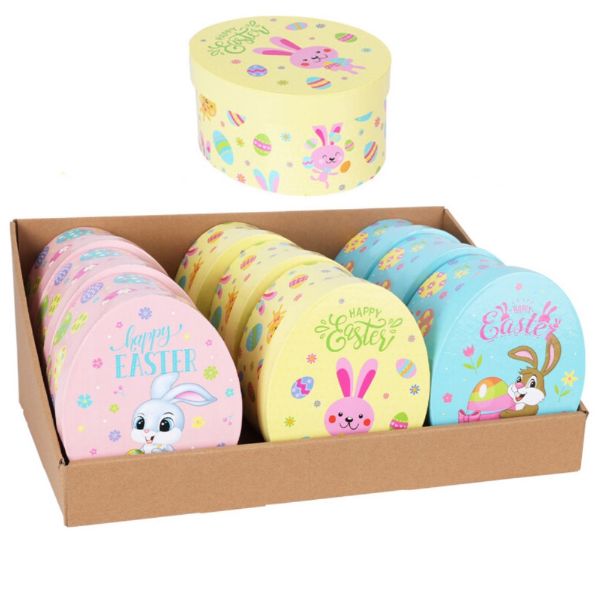 Slika USKRŠNJA KUTIJA JAJE 13X16X8 CM ŽUTA