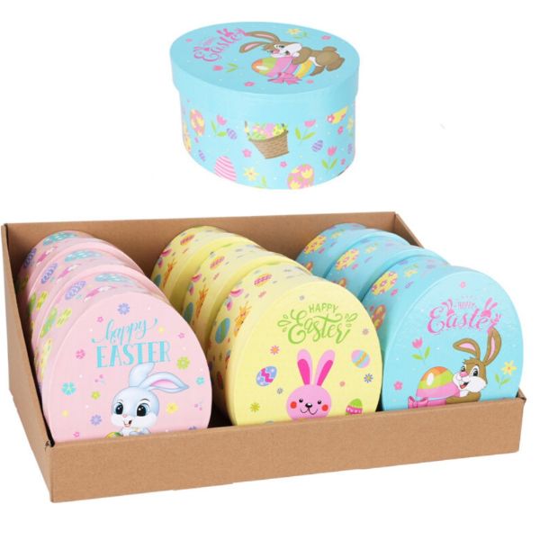 Slika USKRŠNJA KUTIJA JAJE 13X16X8 CM PLAVA