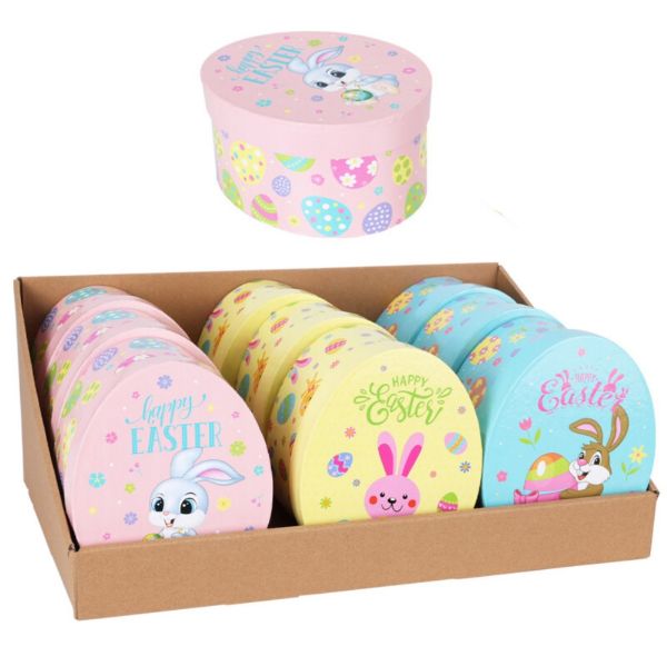 Slika USKRŠNJA KUTIJA JAJE 13X16X8 CM ROZA