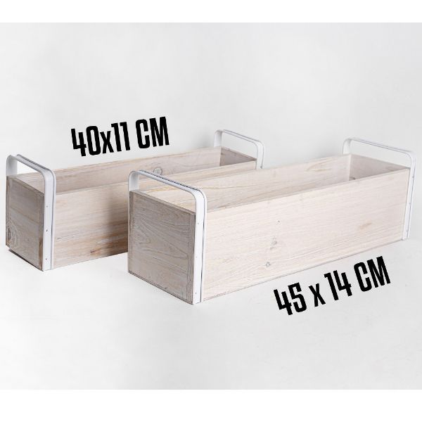 Slika SET DRVENIH GAJBI 2/1 40X11/45X14 CM