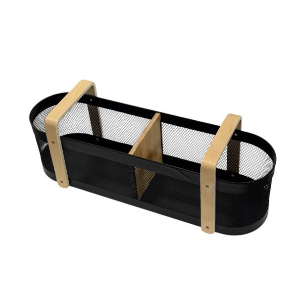 Slika Metalna korpa sa poklopcem 49x14x14 cm