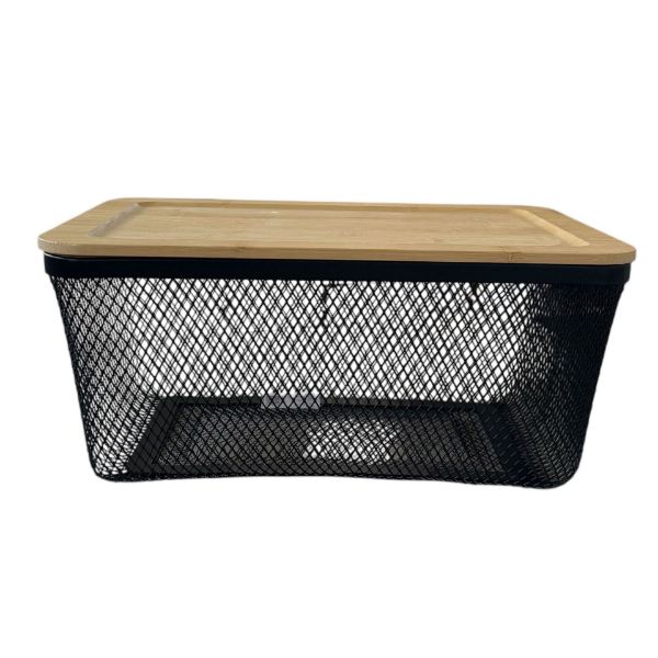 Slika Metalna korpa sa poklopcem 30x10x25 cm