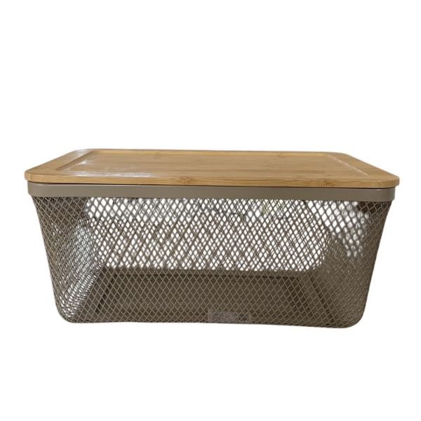 Slika Metalna korpa sa poklopcem 30x10x25 cm