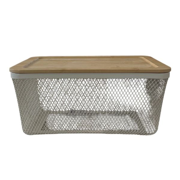 Slika Metalna korpa sa poklopcem 30x10x25 cm