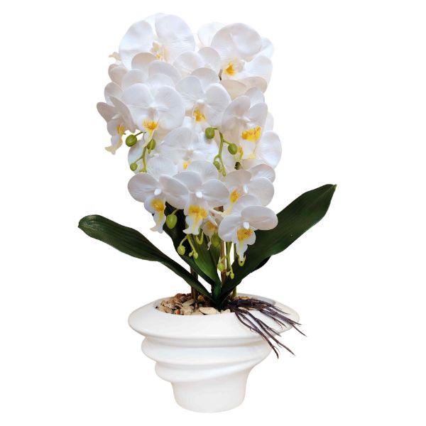 Slika Veštačka orhideja u saksiji 24x10x51 cm