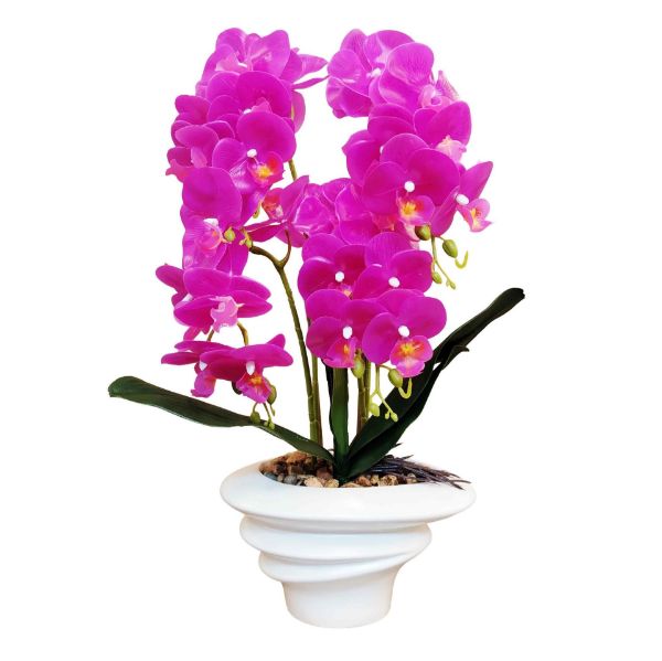 Slika Veštačka orhideja u saksiji 24x10x51 cm