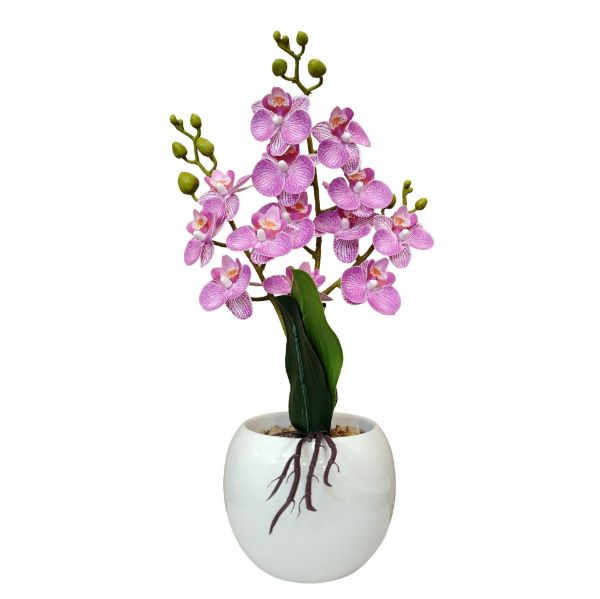 Slika Veštačka orhideja u saksiji 14x10x35 cm
