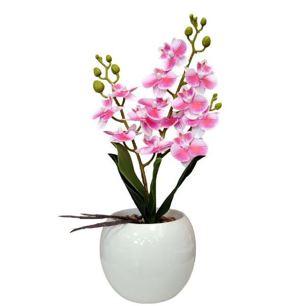 Slika Veštačka orhideja u saksiji 14x10x35 cm