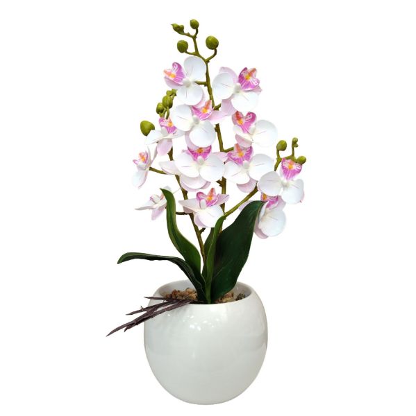 Slika Veštačka orhideja u saksiji 14x10x35 cm