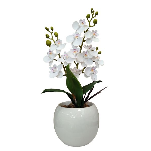 Slika Veštačka orhideja u saksiji 14x10x35 cm