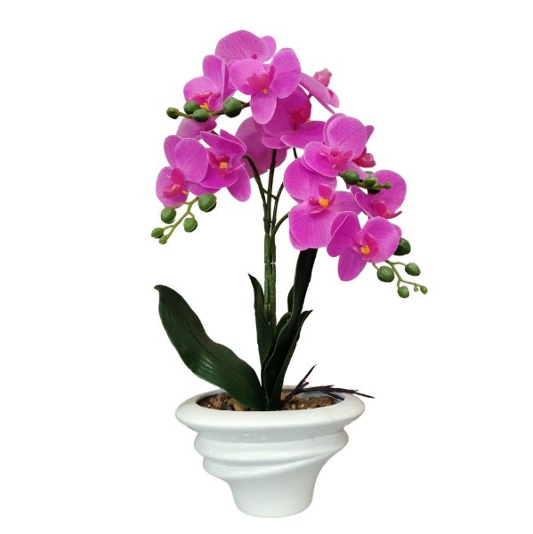 Slika Veštačka orhideja u saksiji 17x8x43 cm