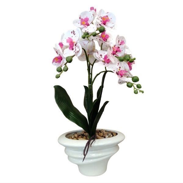 Slika Veštačka orhideja u saksiji 17x8x43 cm