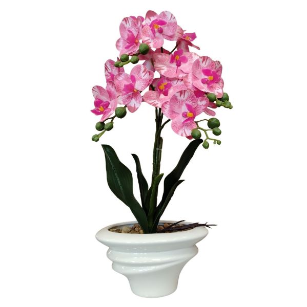 Slika Veštačka orhideja u saksiji 17x8x43 cm
