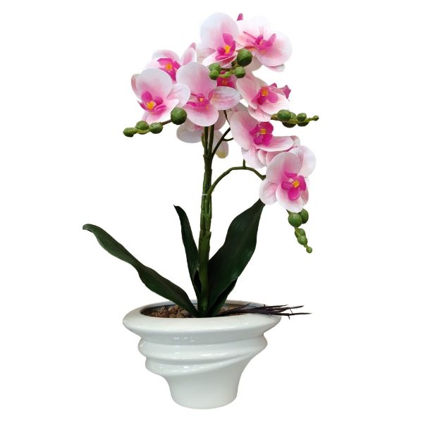 Slika Veštačka orhideja u saksiji 17x8x43 cm