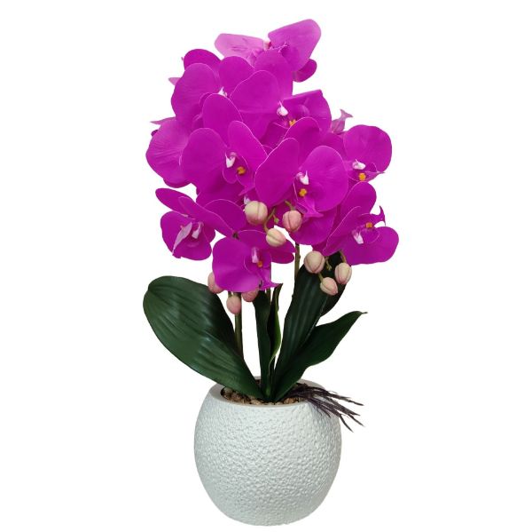 Slika Veštačka orhideja u saksiji 17x10x58 cm