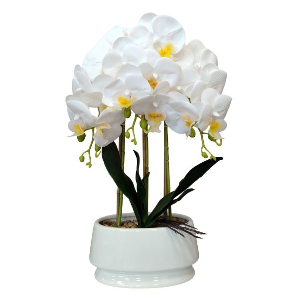 Slika Veštačka orhideja u saksiji 17x11x47 cm