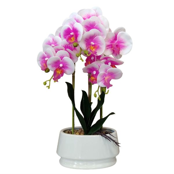 Slika Veštačka orhideja u saksiji 17x11x47 cm
