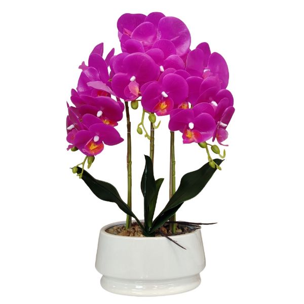 Slika Veštačka orhideja u saksiji 17x11x47 cm