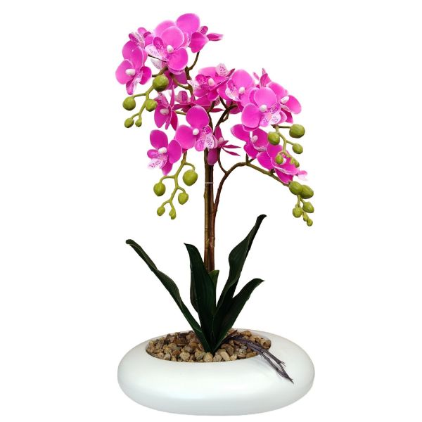 Slika Veštačka orhideja u saksiji 22x16x50 cm