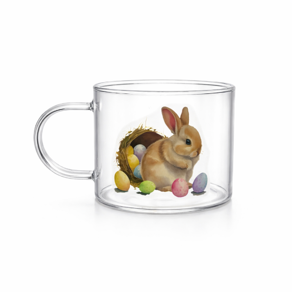 Slika Uskršnja staklena šolja 13x8 cm