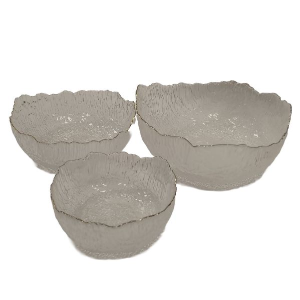 Slika Set staklenih činija 3/1 20x9x20/17x6x17/13x6x13 cm